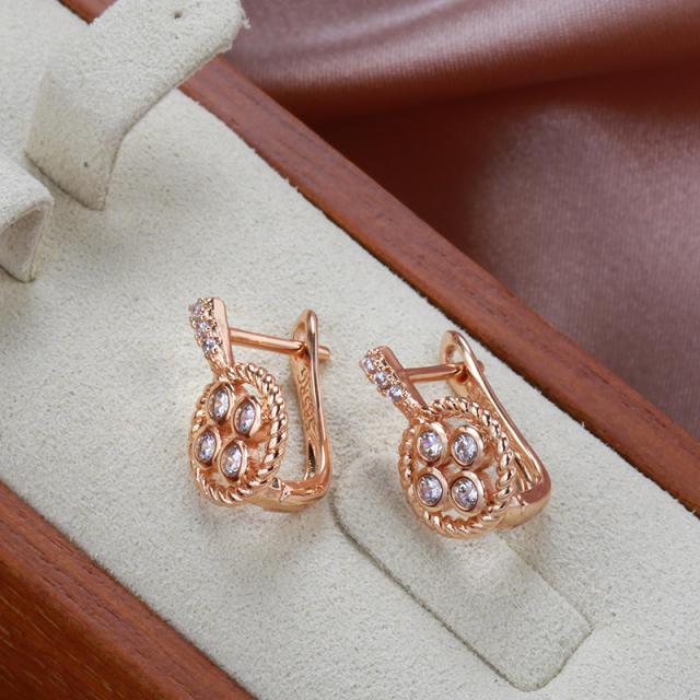 Korean style diamond hollow earrings