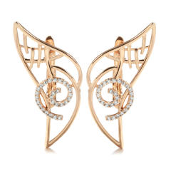 New Diamond hollow earrings
