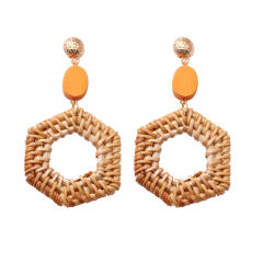 National design handmade woven dangle earrings