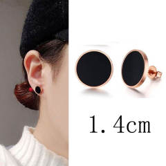 Fashion concise titanium steel unique ear studs