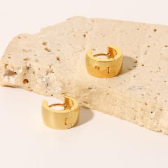 18KG stainless steel chunky huggie earrings
