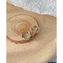 Distorted irregularities titanium steel unisex earings