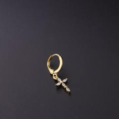 Personality metal snake huggie earrings