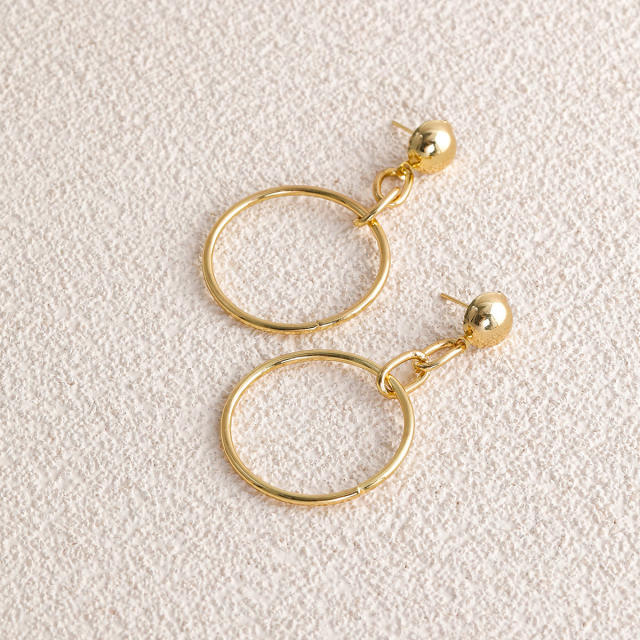 Geometric ring dangle earrings