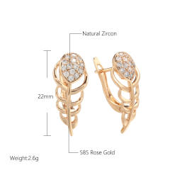 Korean style diamond hollow earrings