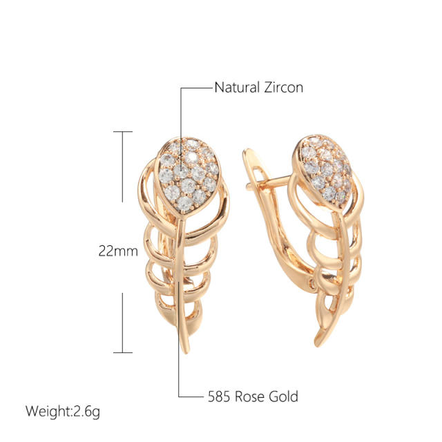 Korean style diamond hollow earrings