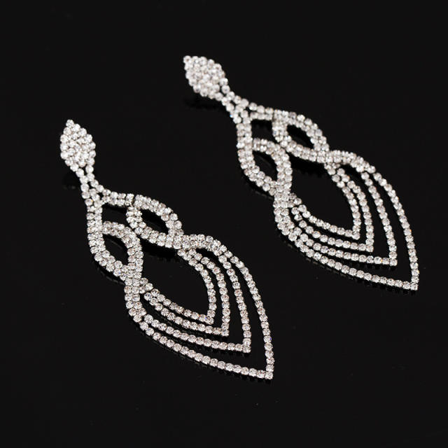 Rhinestone dangle earring for wedding