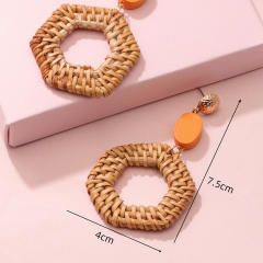 National design handmade woven dangle earrings