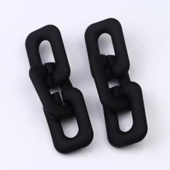 12 color classic acrylic chain earrings