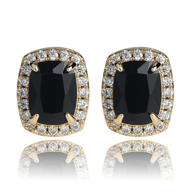 Hiphop Zircon stud earrings