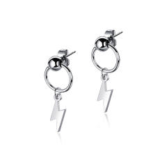 Fashion titanium steel lightning earrings