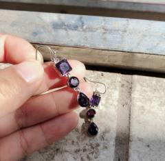 Amethyst statement earrings