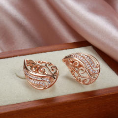 Korean style diamond hollow earrings