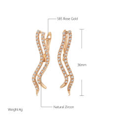 Korean style diamond earrings