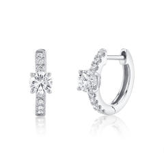 INS cubic zircon popular huggie earrings