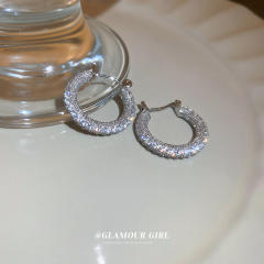 Diamond hoop earrings