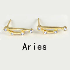 Wish hot sale zodiac ear studs