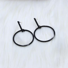 Tiktok hot sale black color series earrings