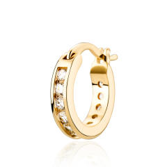 Hip hop zircon huggie earrings