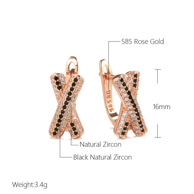 New Diamond X-shaped earrings