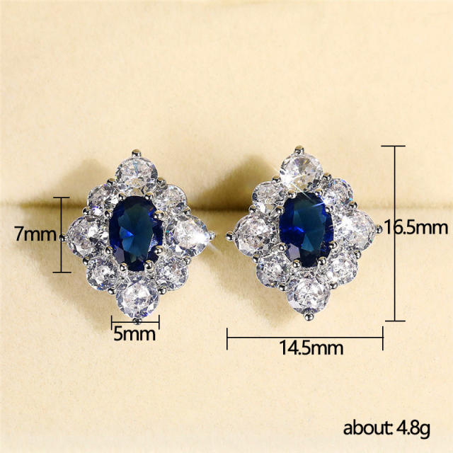 Vintage sapphire ear studs