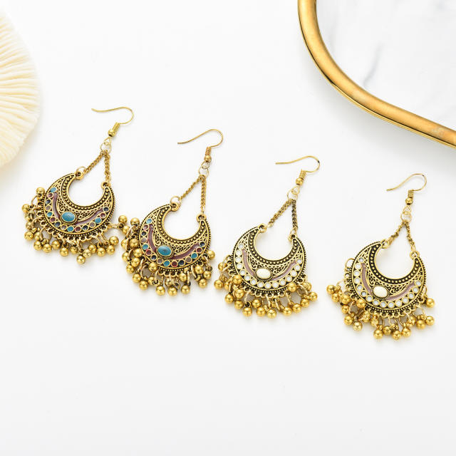 National trend fan shape jhumka earrings