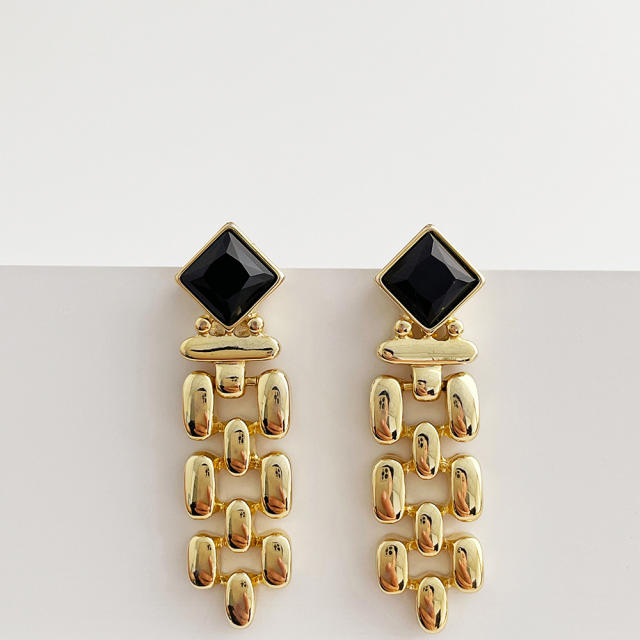 Fashion metal chain tassel earrings