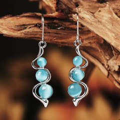 Bohemian creative curve wave-shaped earrings