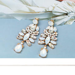Creative glass crystal statement earrings