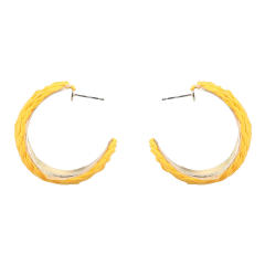 Summer new design c shape straw ear studs