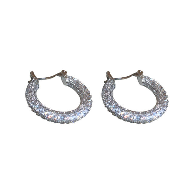 Diamond hoop earrings