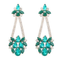 2022 color glass crystal dangle earrings