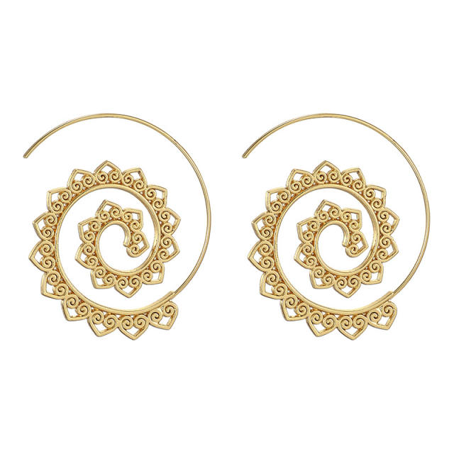 Creative spiral boho earrings