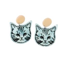 Cute cartoon cat acrylic earrings