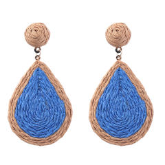 INS summer straw drop earrings