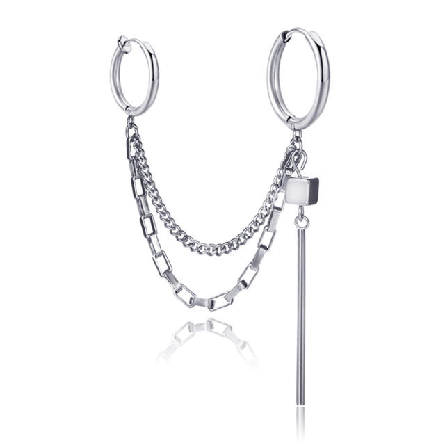 Tassel titanium steel earrings