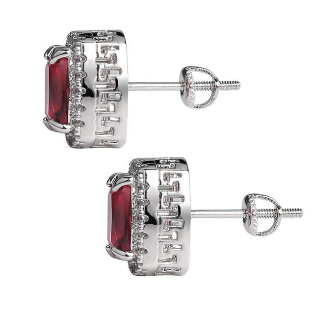 Hiphop Zircon stud earrings