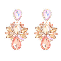 Luxury glass crystal drop earrings