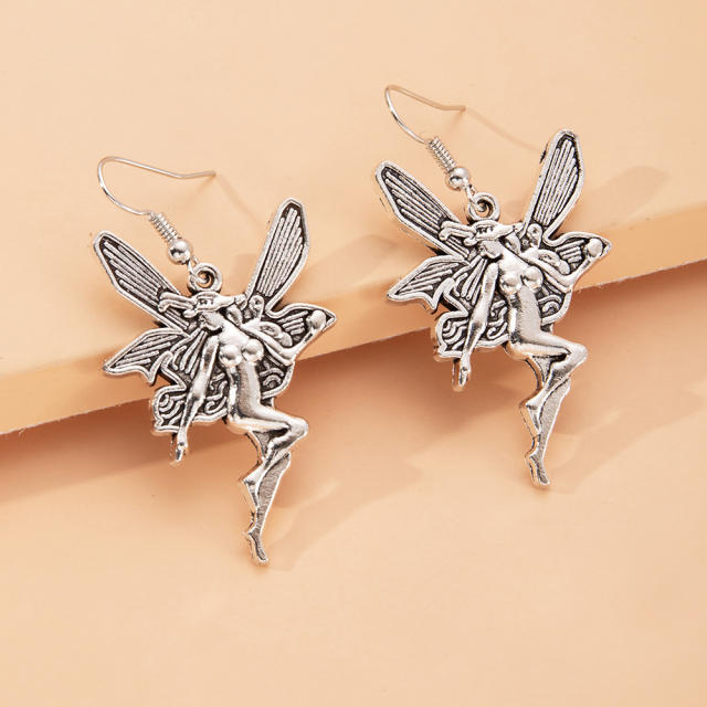 Elf weird wings female dangle earrings