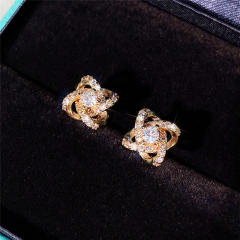 Cubic zircon chic ear studs