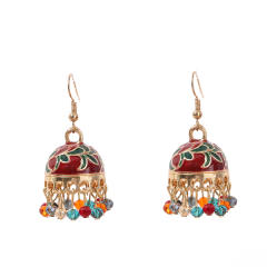 Color enamle jhumka earrings for women