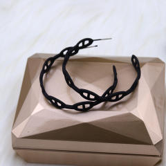 Tiktok hot sale black color series earrings
