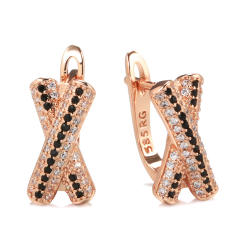 New Diamond X-shaped earrings