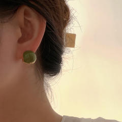 Japanese and Korean double-sided oil dripping metal ear cuff