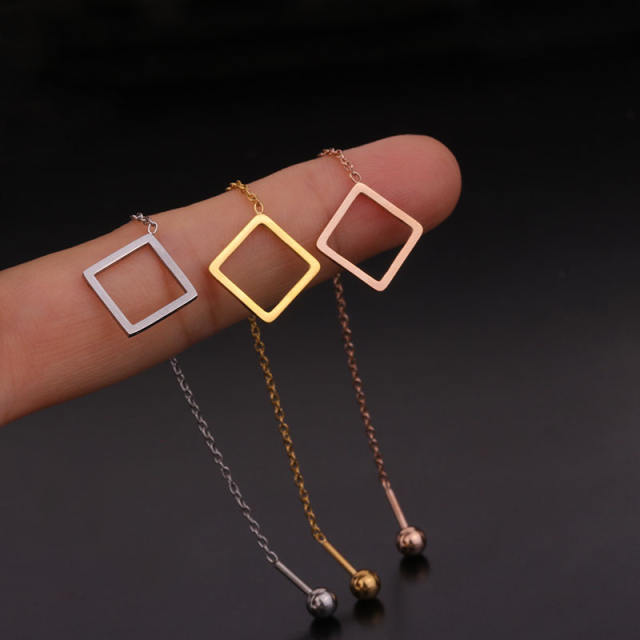 Occident fashion geometric stainless steel women earrings