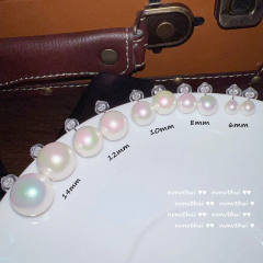 925 silver needle pearl earring