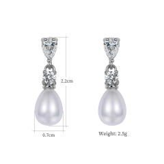 Elegant pearl drop earrings for wedding
