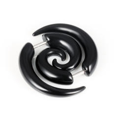 Fashion black snail unisex earrings