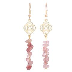 Natural stone amethyst dangle earrings