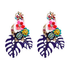 New Monstera summer dangle earrings